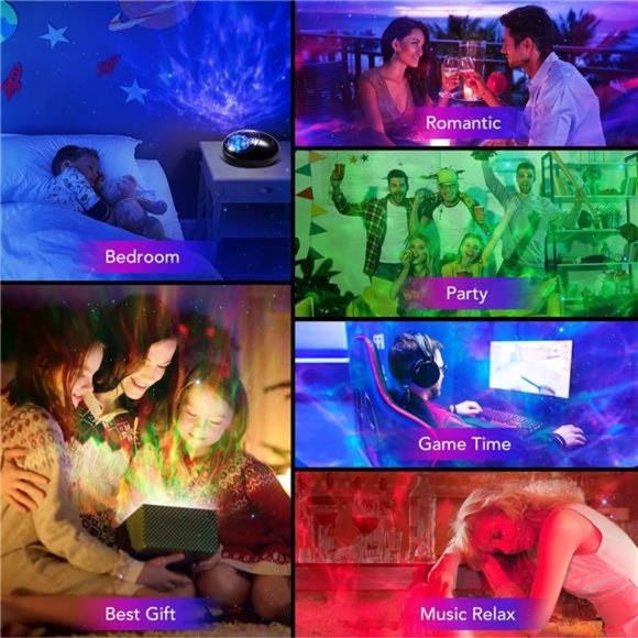 Galaxy Projector Light, 24 Light Modes Star Projector Galaxy Light, 8 White - Picture 6 of 6